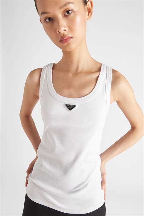 white Prada tank top